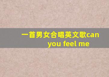 一首男女合唱英文歌can you feel me